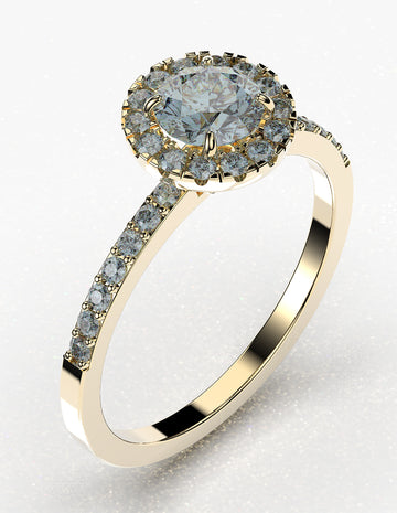 Elegant Halo Diamond Engagement Ring