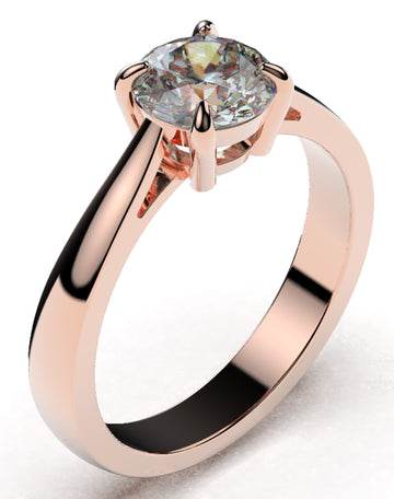 Elegant Rose Gold Solitaire Engagement Ring