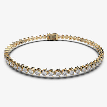 4-carat diamond tennis bracelet three prong