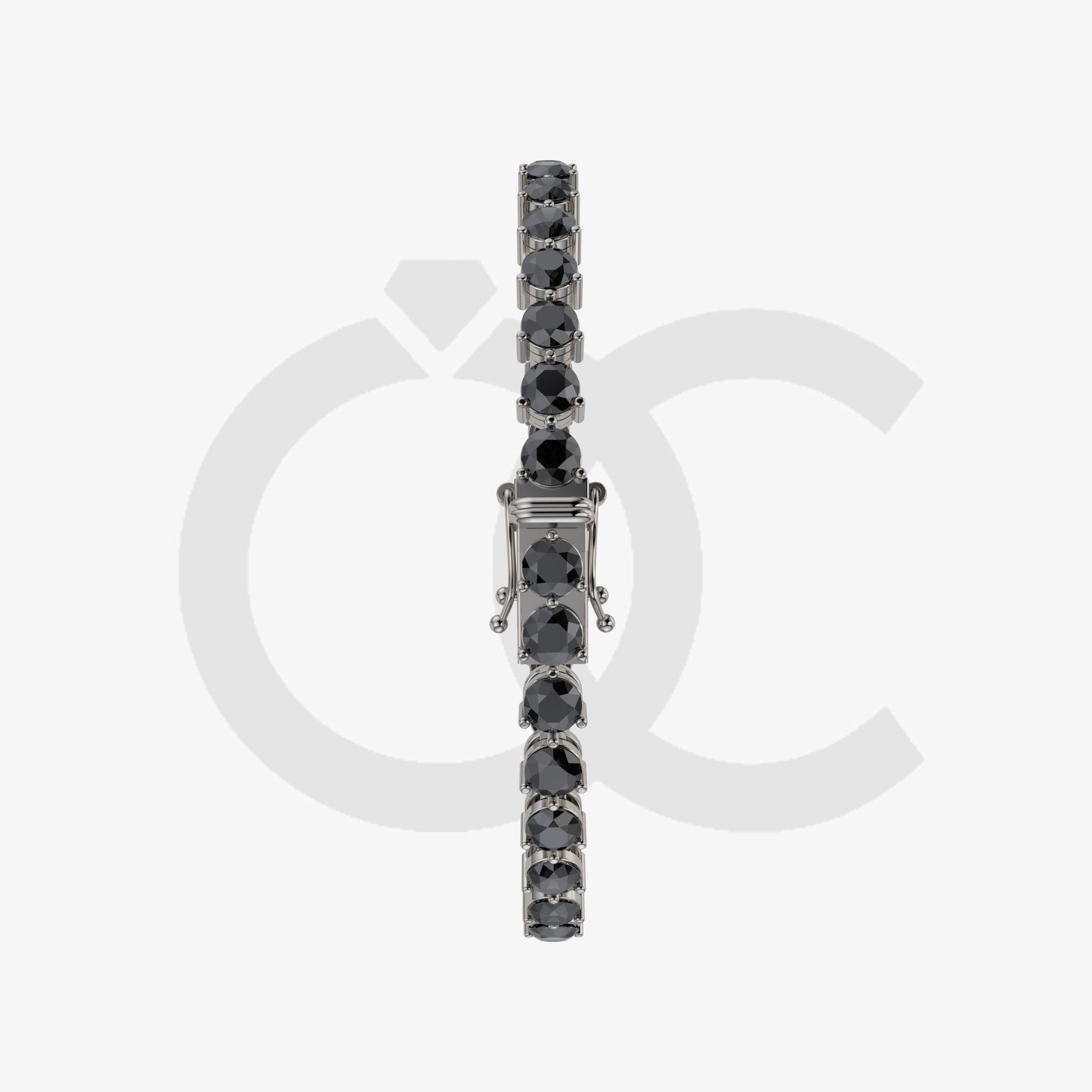 Bracelet with Black Diamond on a Black Gold