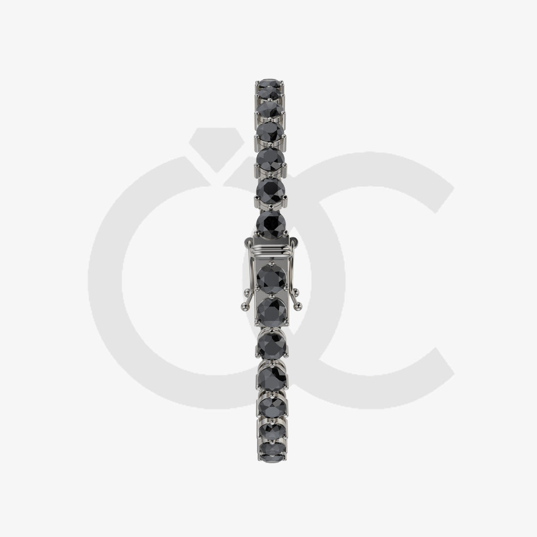Bracelet with Black Diamond on a Black Gold