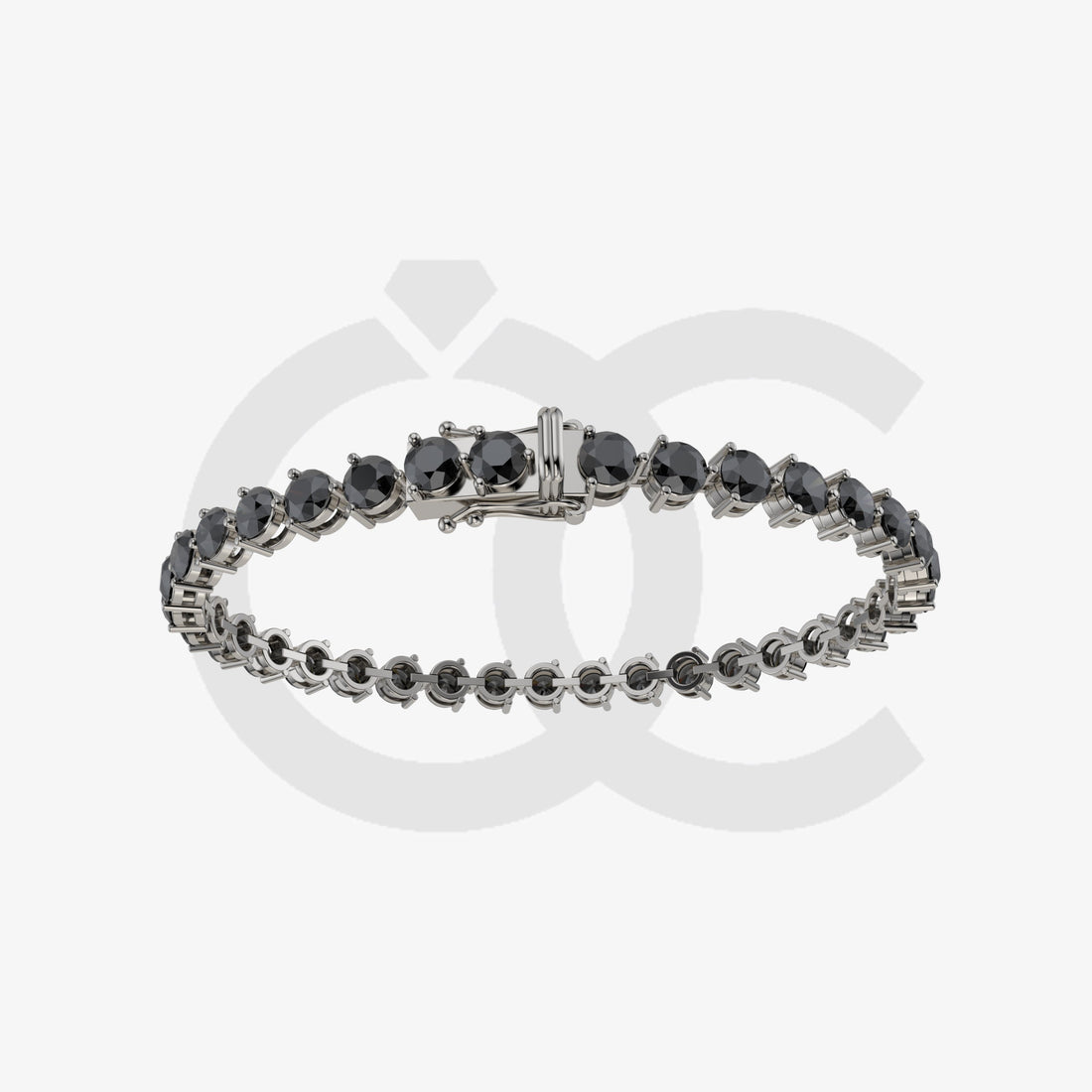 Bracelet with Black Diamond on a Black Gold