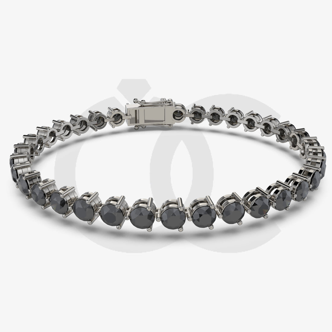 Bracelet with Black Diamond on a Black Gold