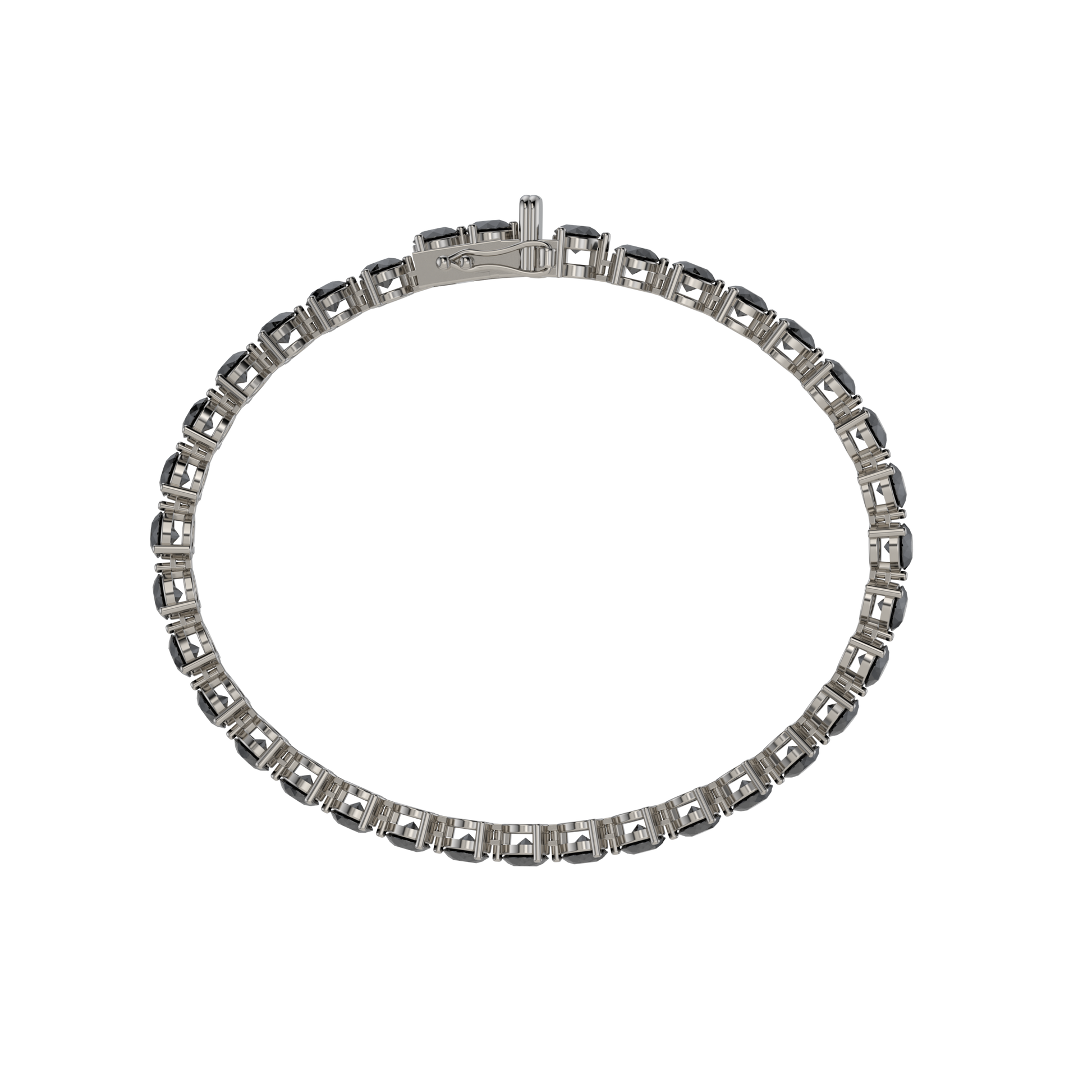 Bracelet with Black Diamond on a Black Gold