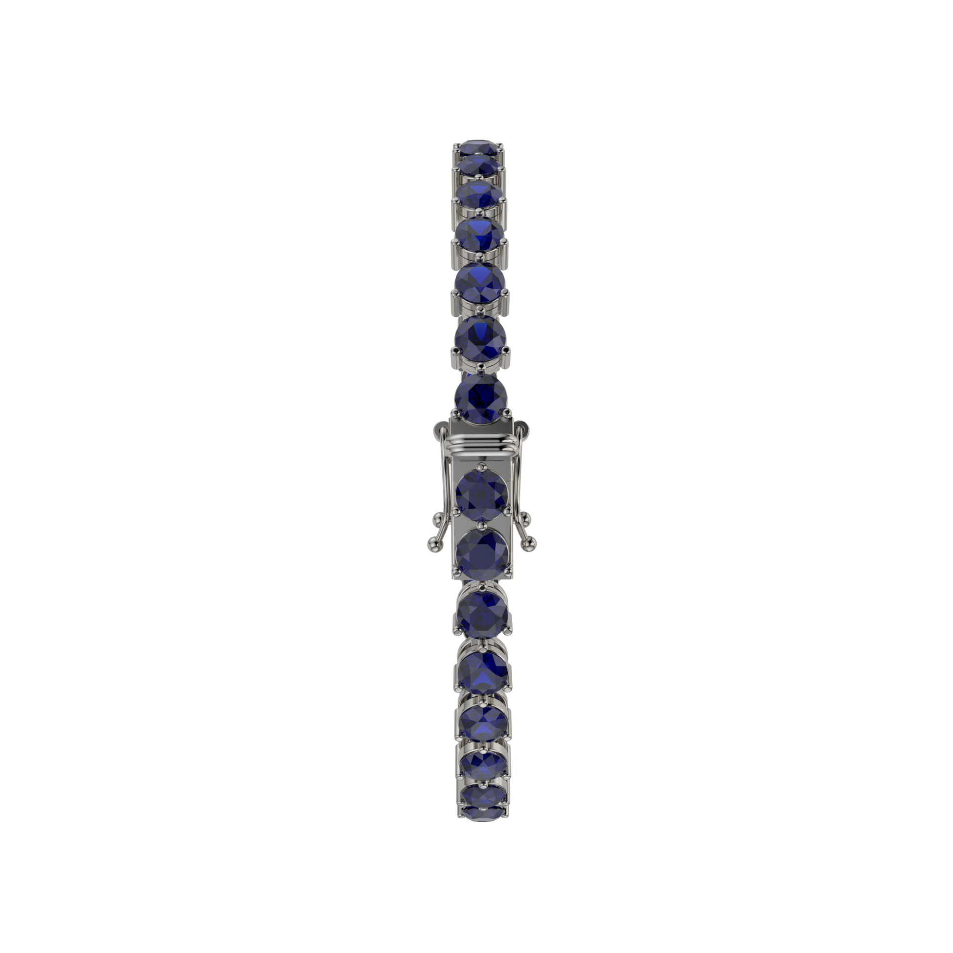 Bracelet with Blue Sapphire on a Black Gold