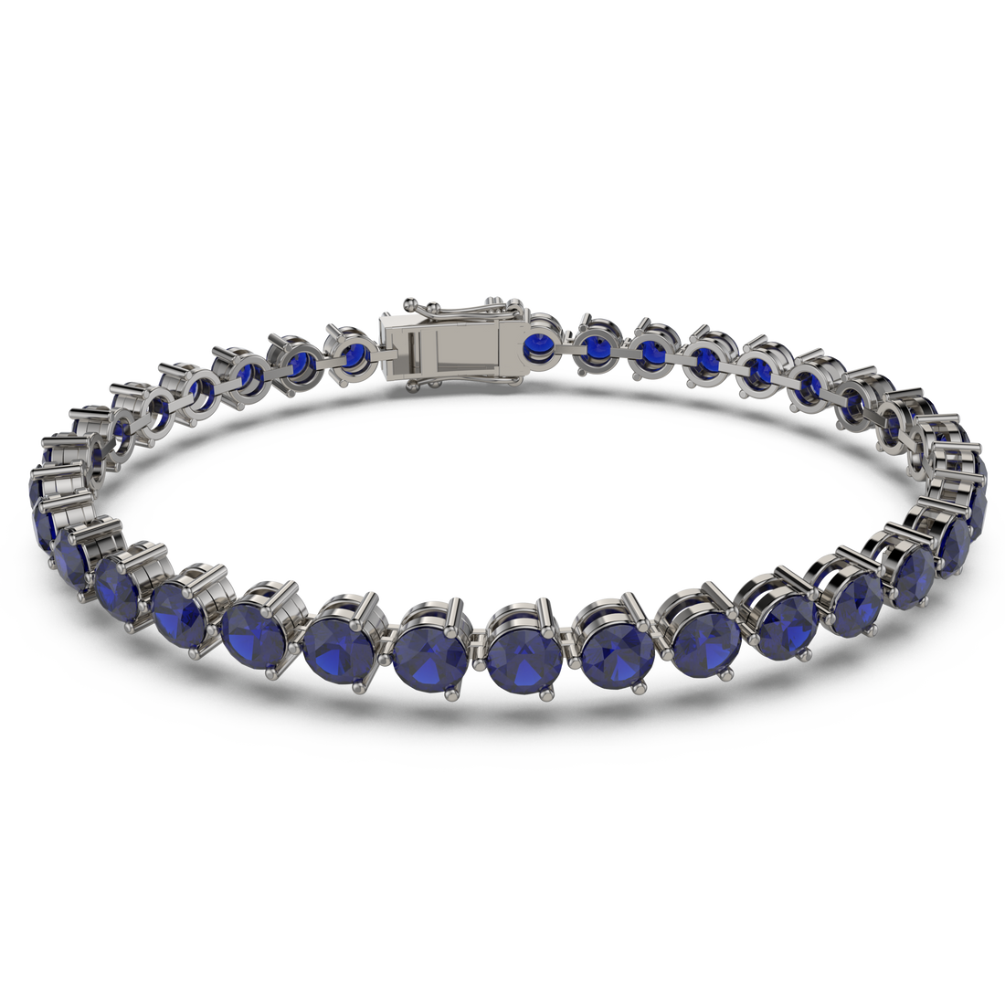 Bracelet with Blue Sapphire on a Black Gold