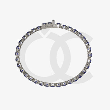 Bracelet with Blue Sapphire on a Black Gold