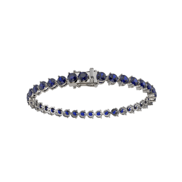 Bracelet with Blue Sapphire on a Black Gold