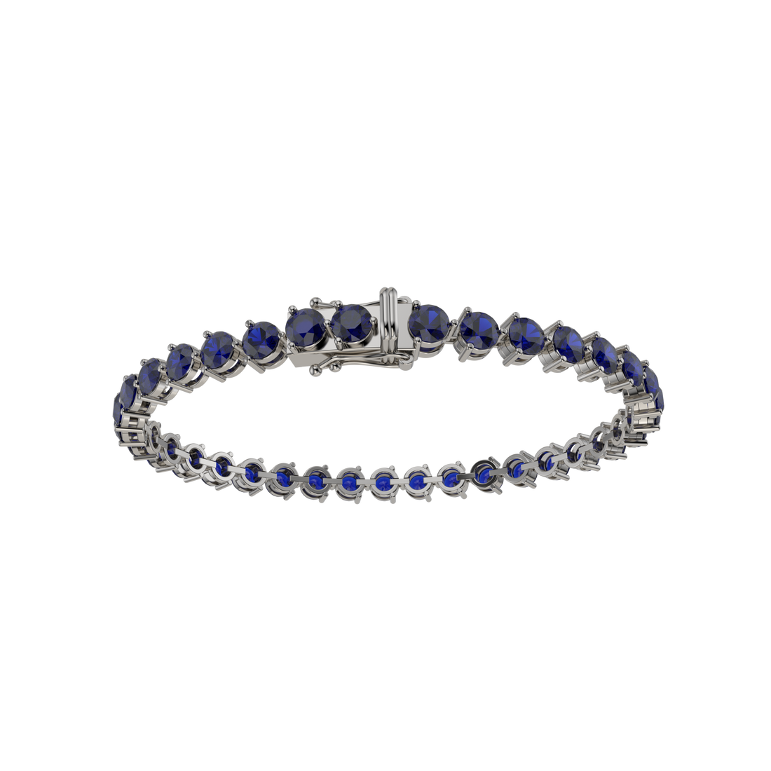 Bracelet with Blue Sapphire on a Black Gold