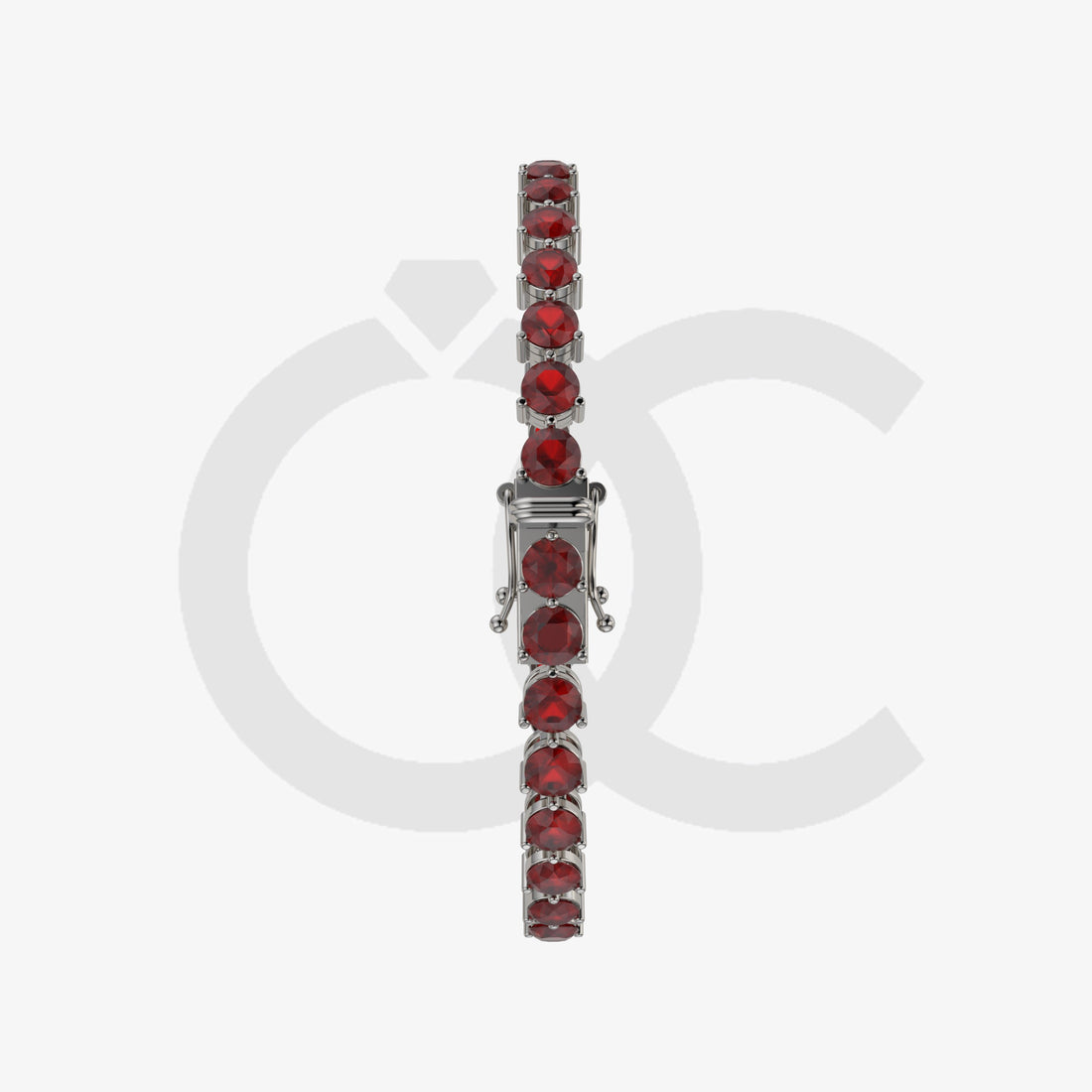 Bracelet with Ruby on a Black Gold