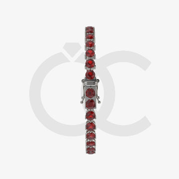 Bracelet with Ruby on a Black Gold