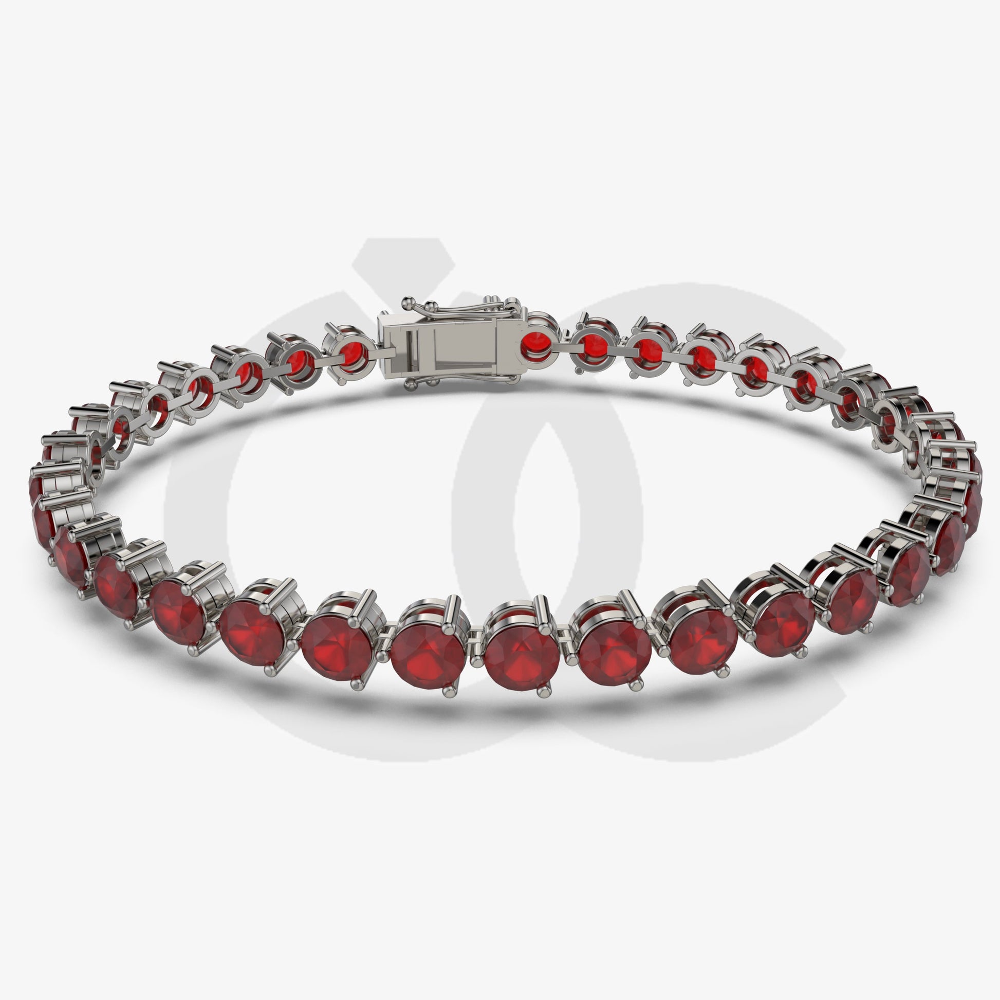 Bracelet with Ruby on a Black Gold