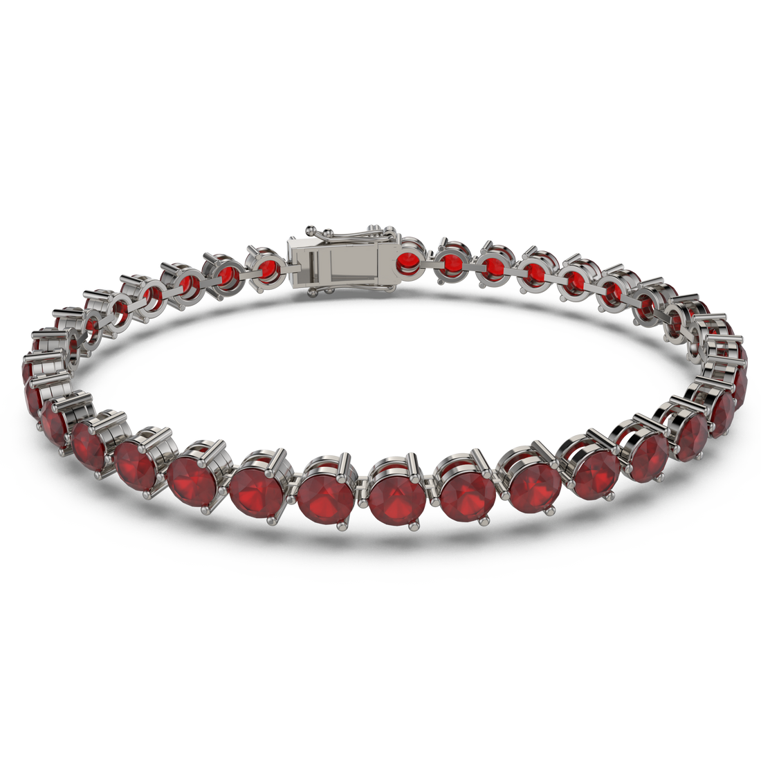 Bracelet with Ruby on a Black Gold