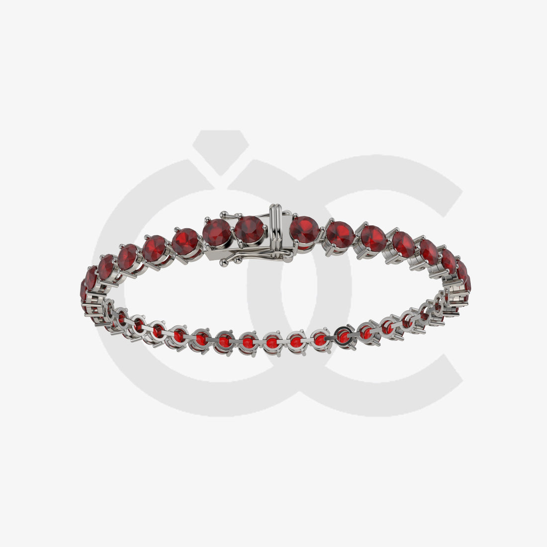 Bracelet with Ruby on a Black Gold