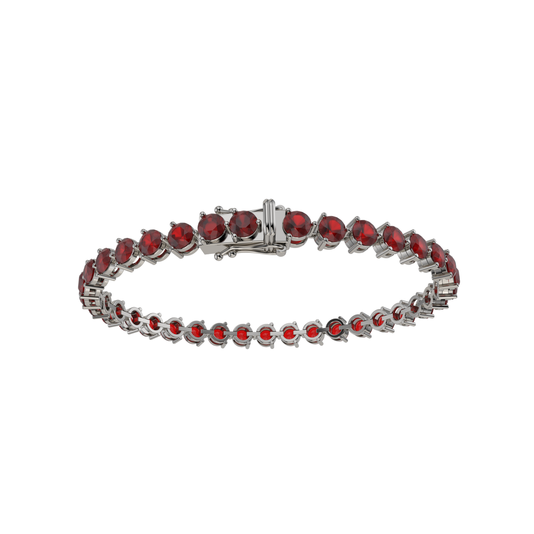 Bracelet with Ruby on a Black Gold