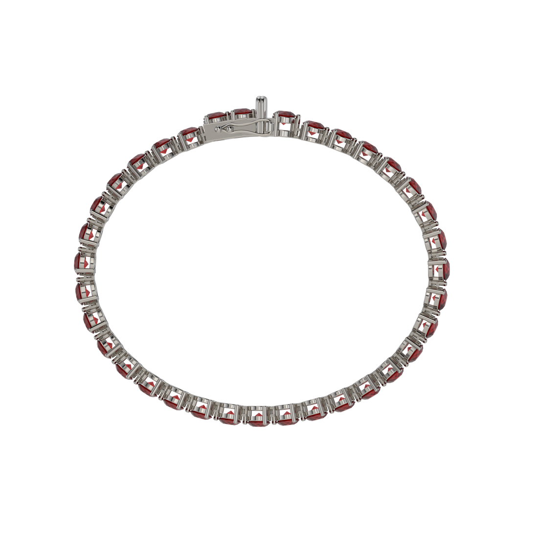 Bracelet with Ruby on a Black Gold