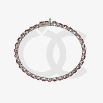 Bracelet with Ruby on a Black Gold