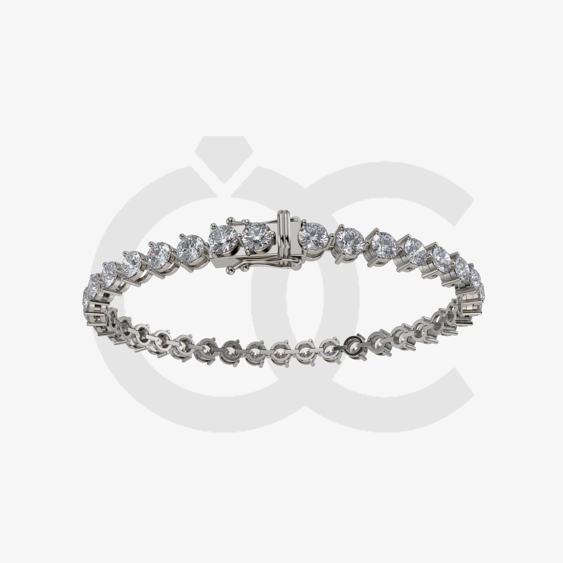 Bracelet with Natural Diamond on a Black Gold