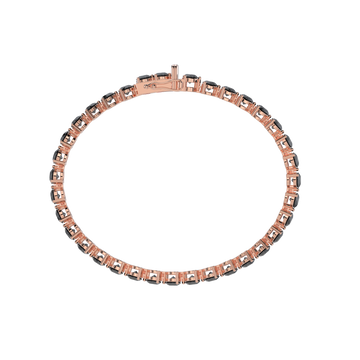 Bracelet with Black Diamond on a Rose Gold