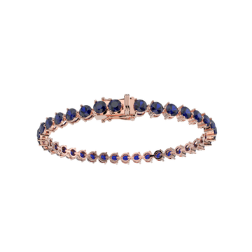 Bracelet with Blue Sapphire on a Rose Gold