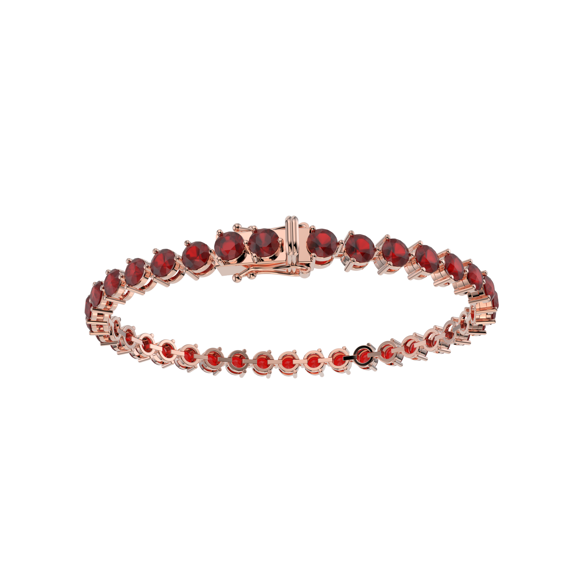 Bracelet with Ruby on a Rose Gold