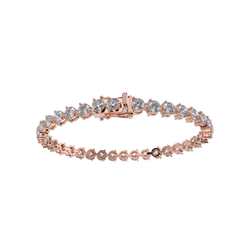Bracelet with Lab Grown Diamond on a Rose Gold