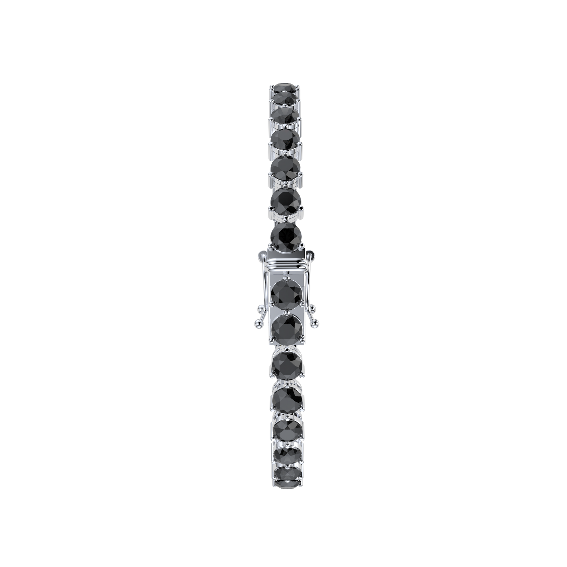 Bracelet with Black Diamond on a White Gold