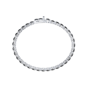 Bracelet with Black Diamond on a White Gold