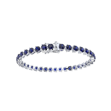 Bracelet with Blue Sapphire on a White Gold