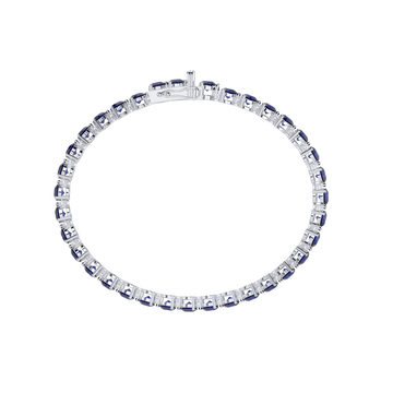 Bracelet with Blue Sapphire on a White Gold