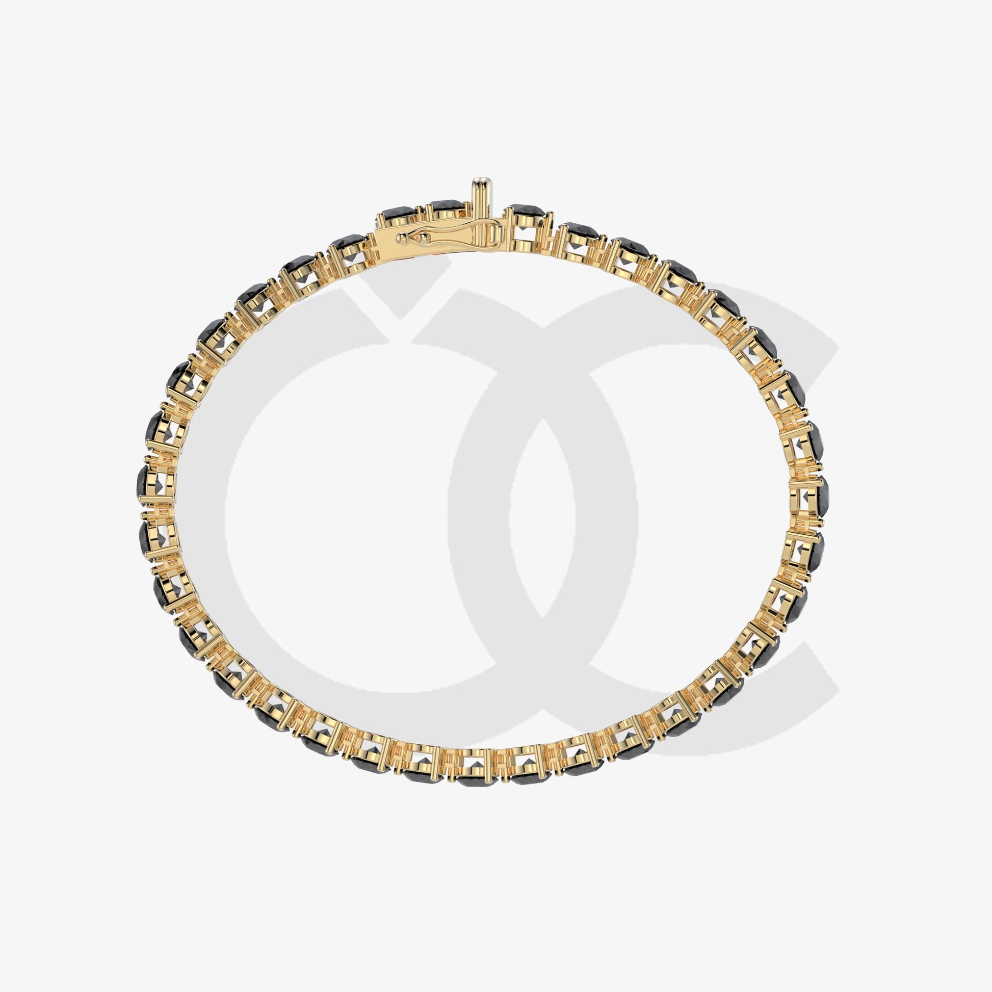Bracelet with Moissanite on a Gold Vermeil