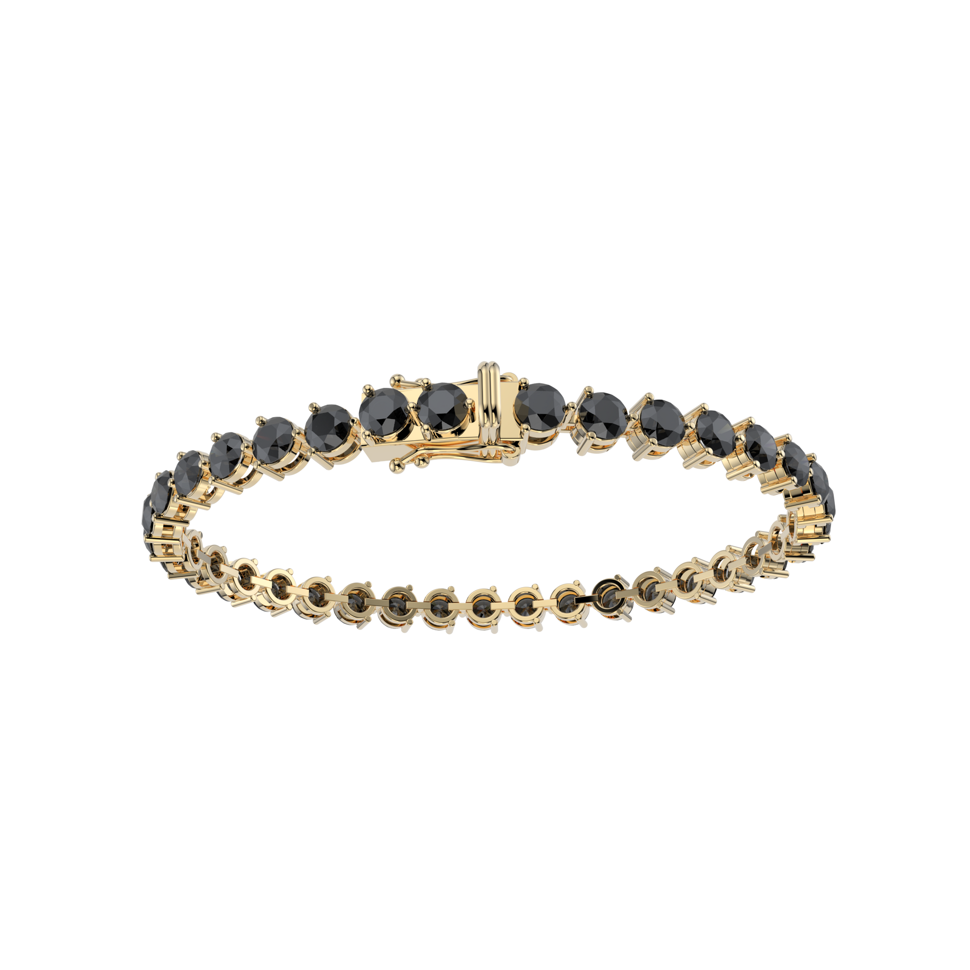 Bracelet with Moissanite on a Gold Vermeil