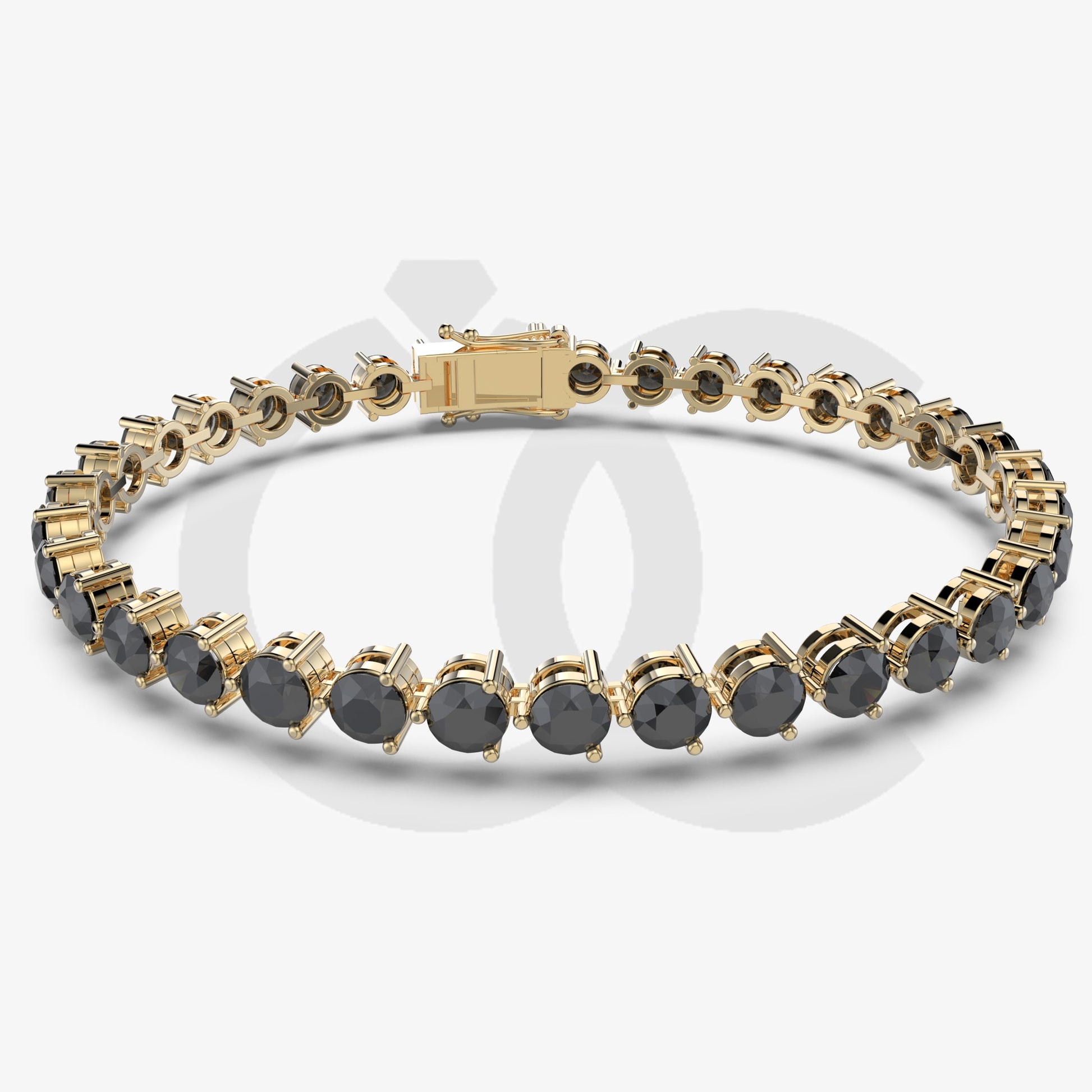 Bracelet with Moissanite on a Gold Vermeil