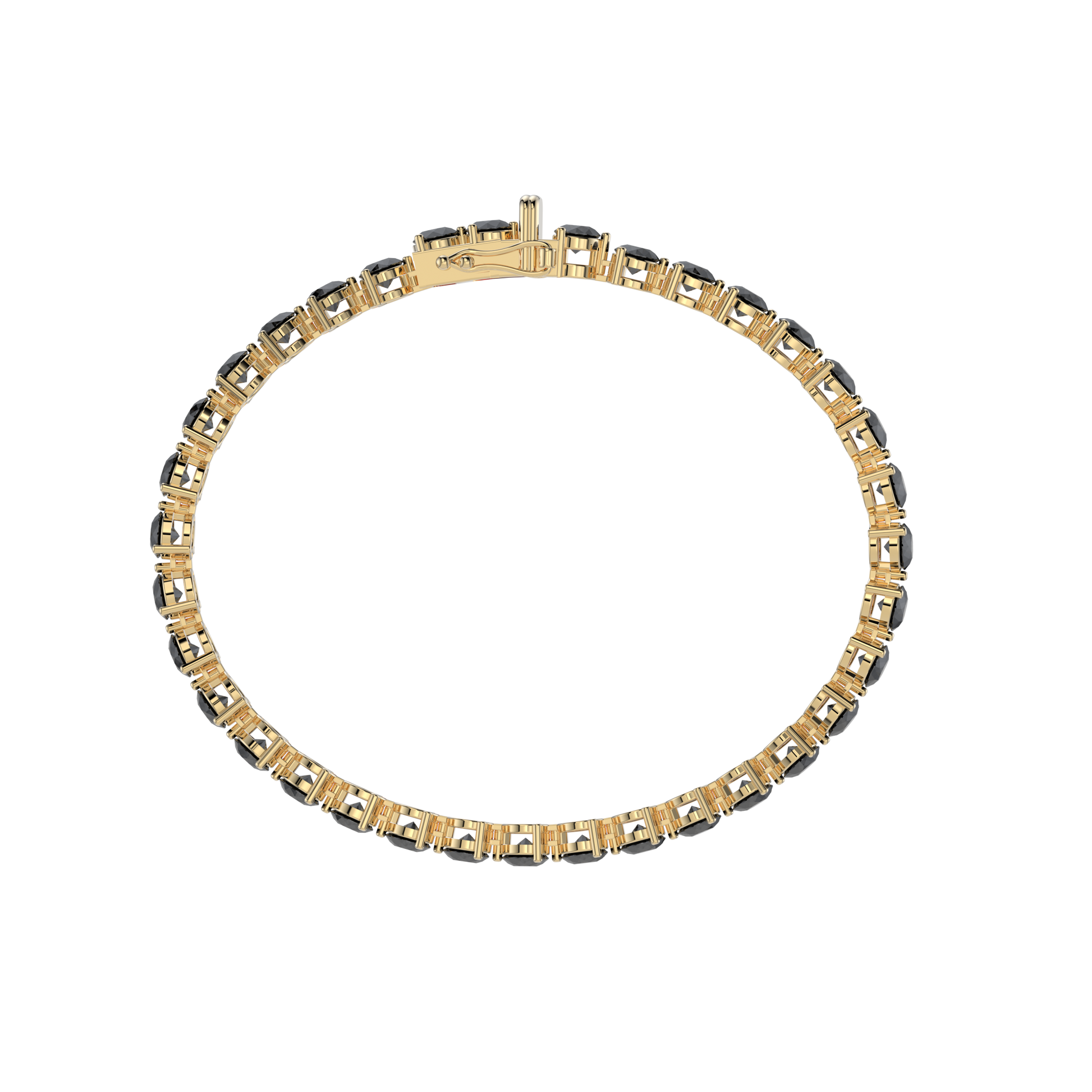 Bracelet with Moissanite on a Gold Vermeil