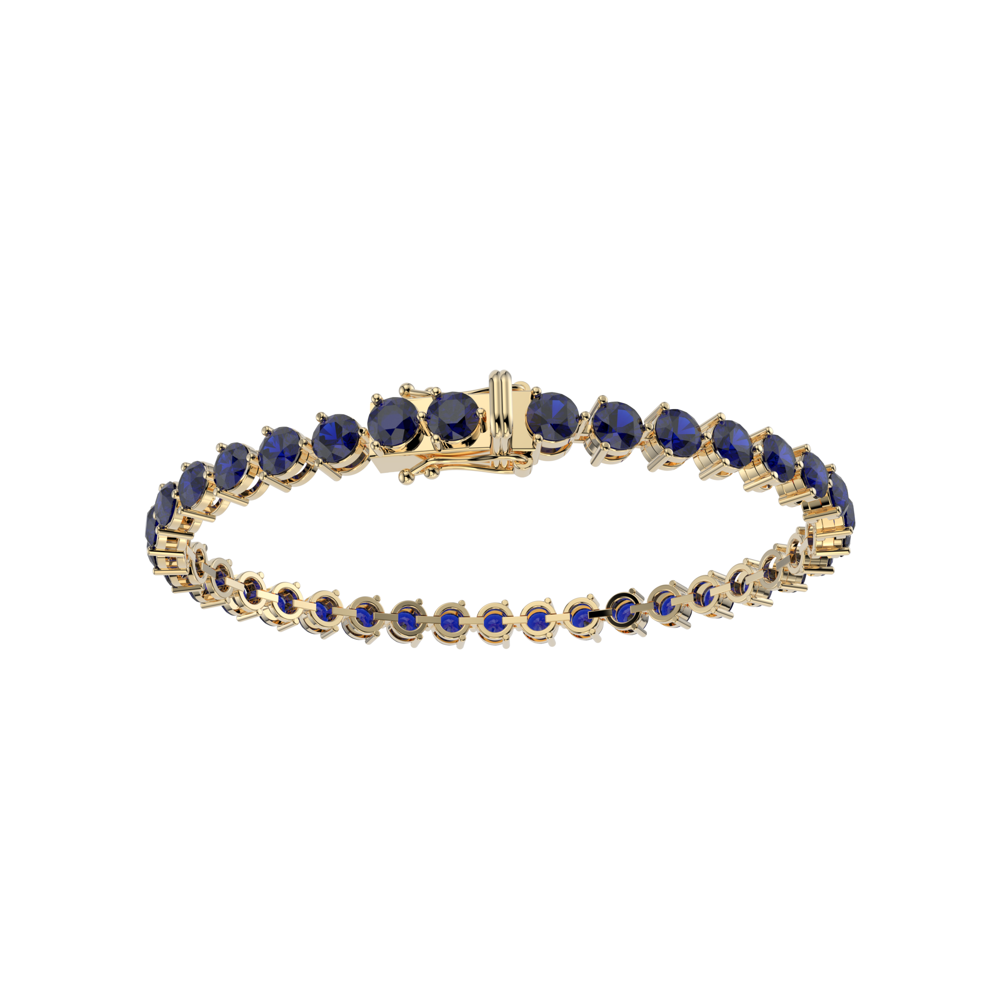 Bracelet with Moissanite on a Gold Vermeil