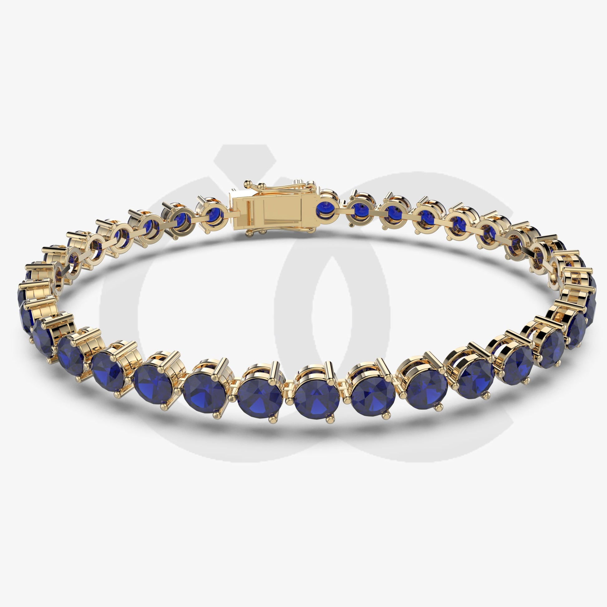 Bracelet with Moissanite on a Gold Vermeil