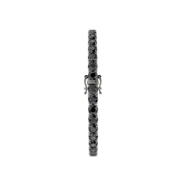 Bracelet with Moissanite on a Black Gold Vermeil