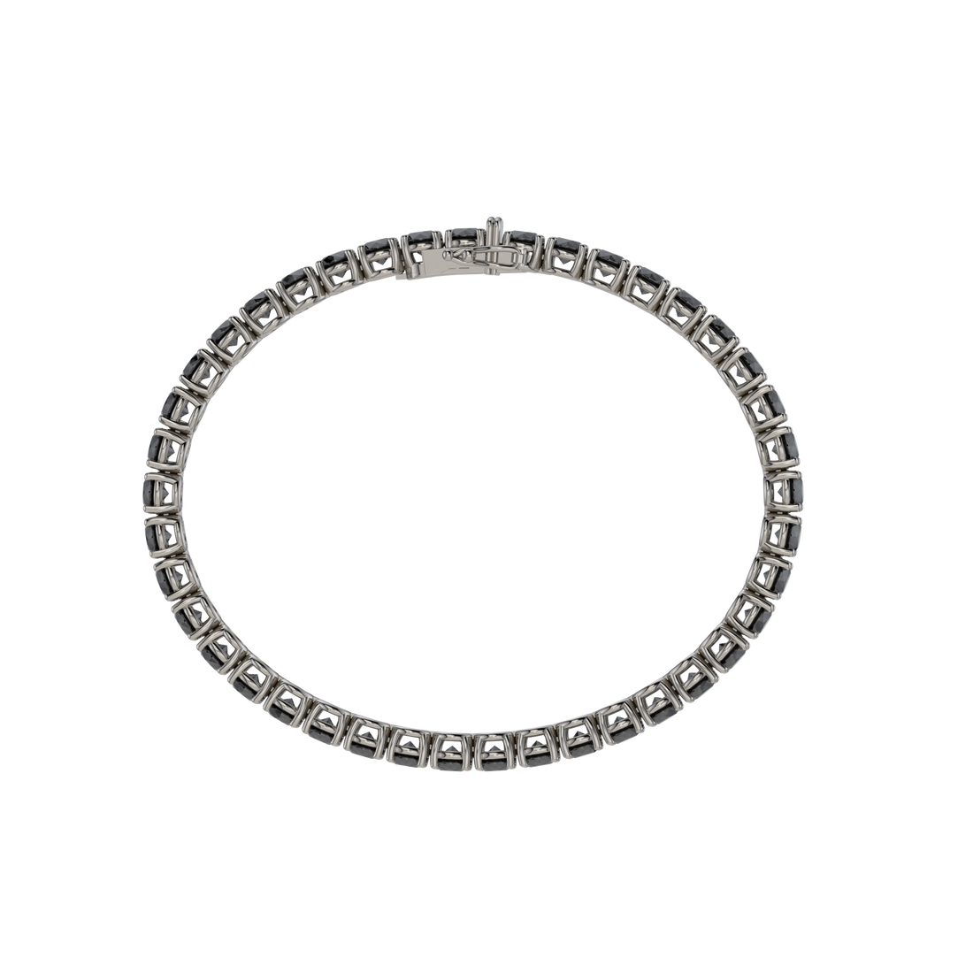 Bracelet with Moissanite on a Black Gold Vermeil
