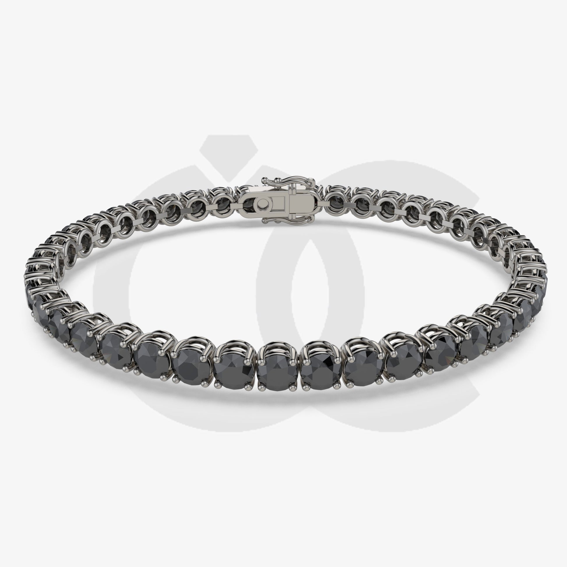 Bracelet with Black Diamond on a Black Gold