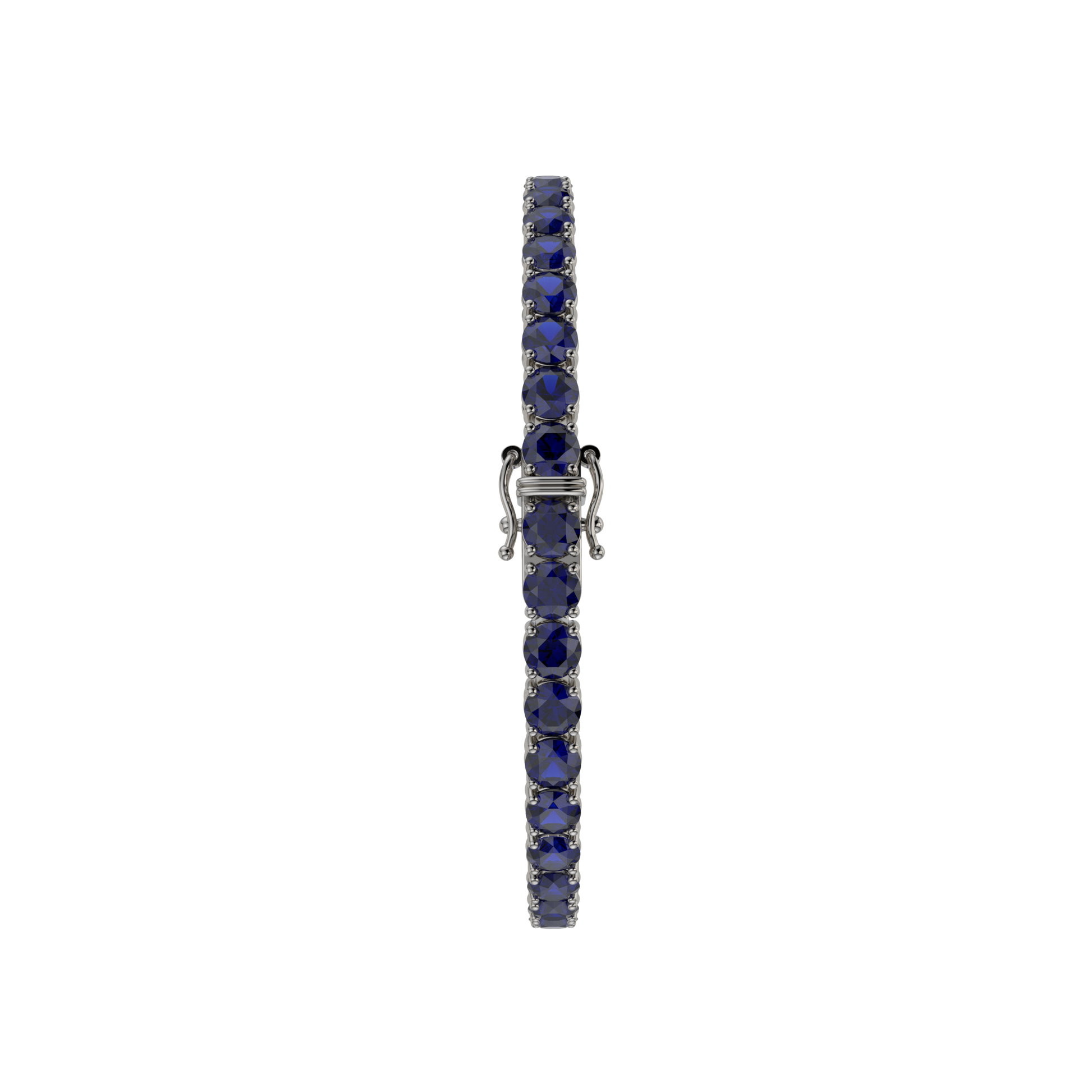 Bracelet with Blue Sapphire on a Black Gold