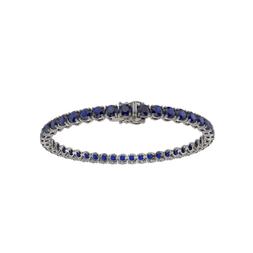 Bracelet with Blue Sapphire on a Black Gold