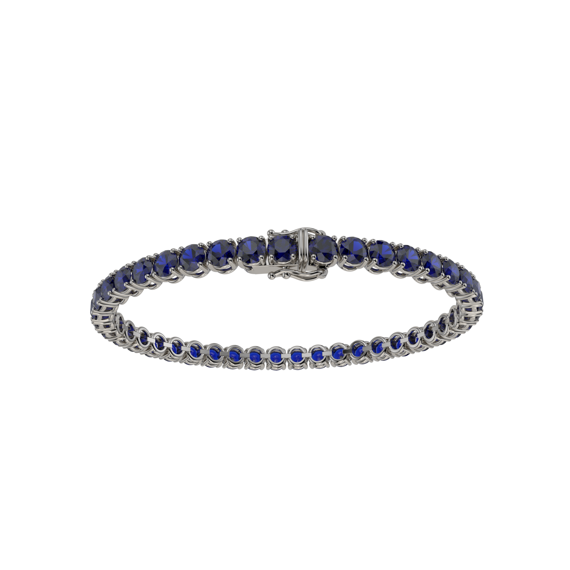 Bracelet with Blue Sapphire on a Black Gold