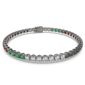 Tennis Bracelet with Moissanite on a 18K Black Gold