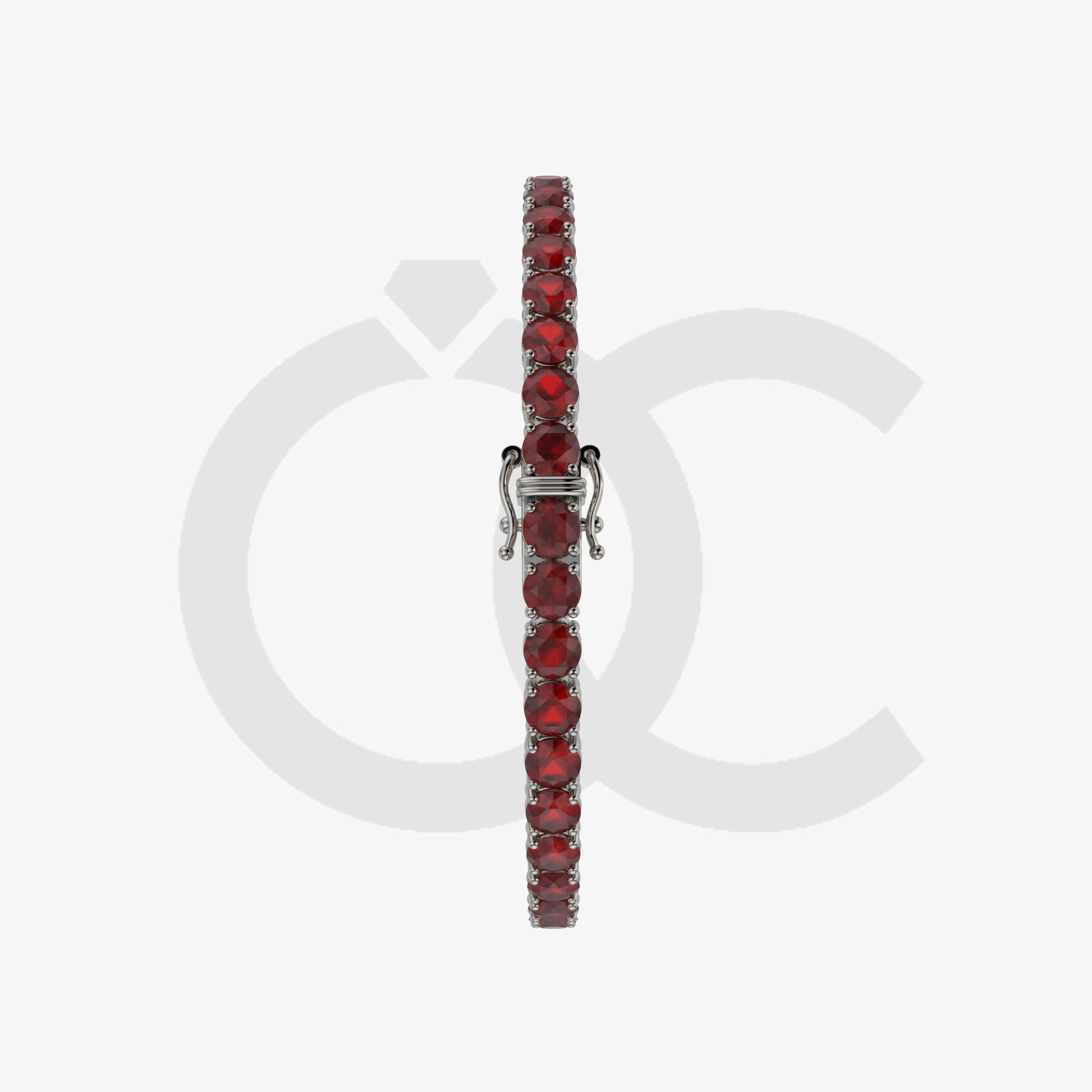 Bracelet with Ruby on a Black Gold