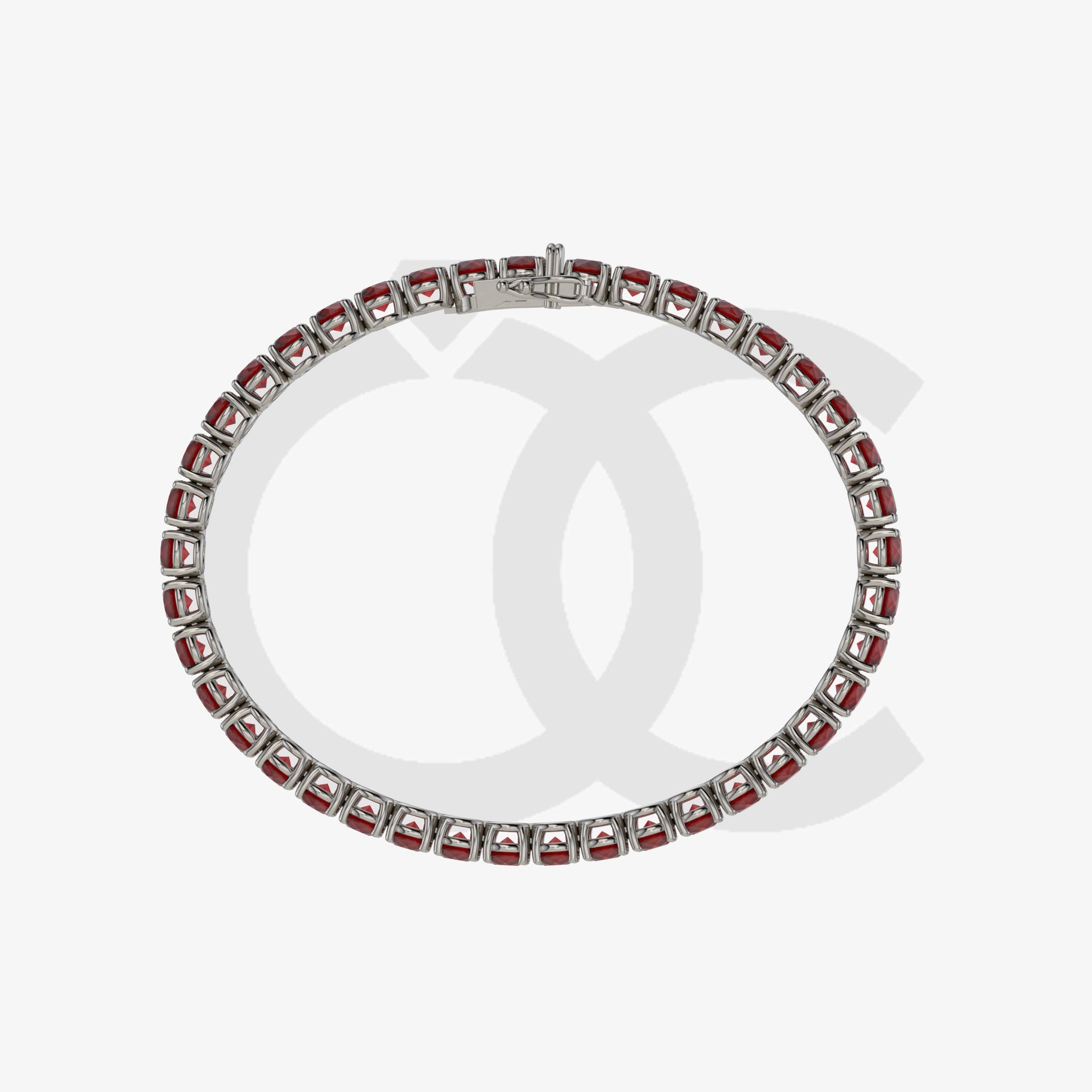 Bracelet with Ruby on a Black Gold