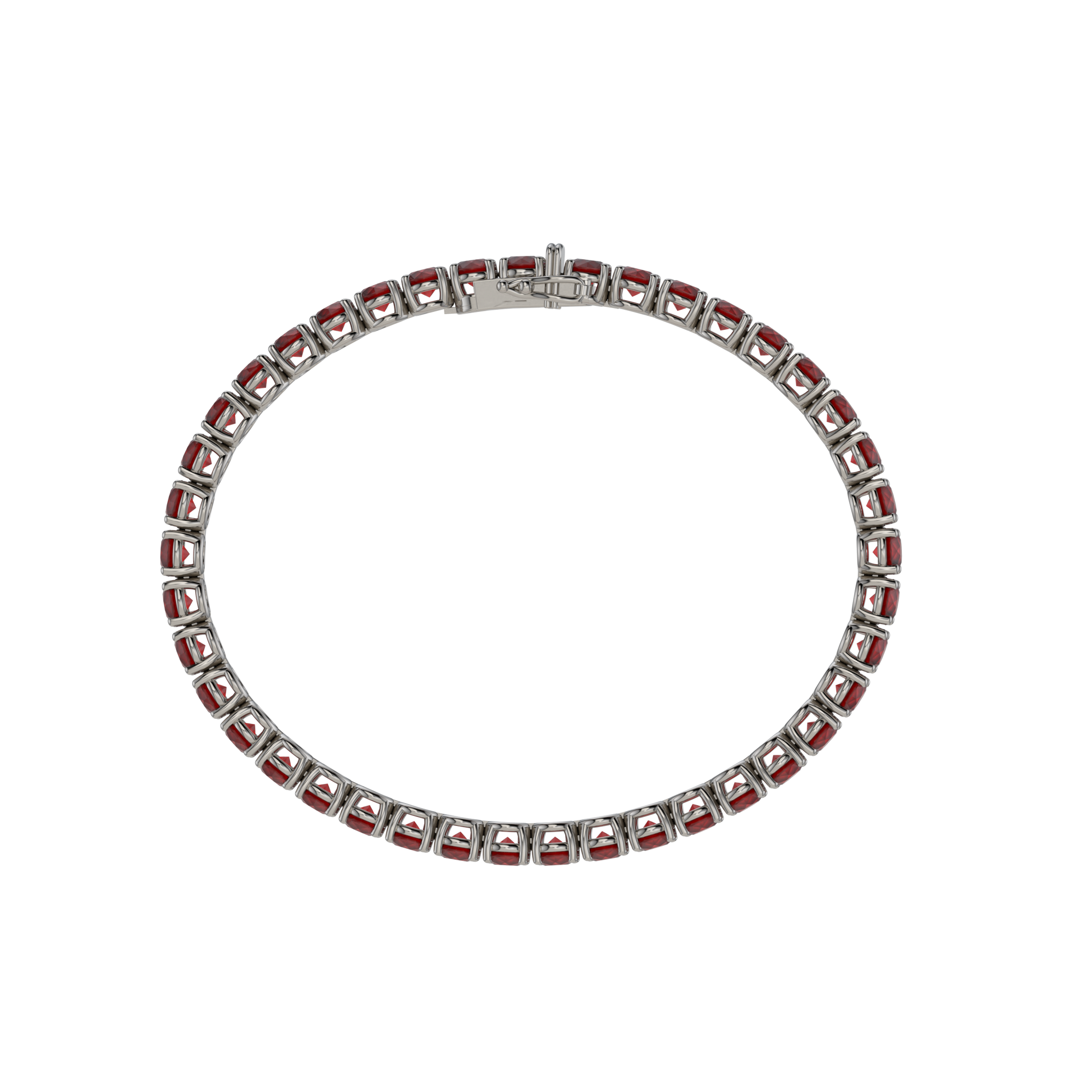 Bracelet with Ruby on a Black Gold
