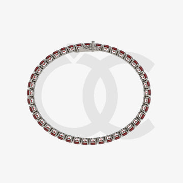 Bracelet with Ruby on a Black Gold