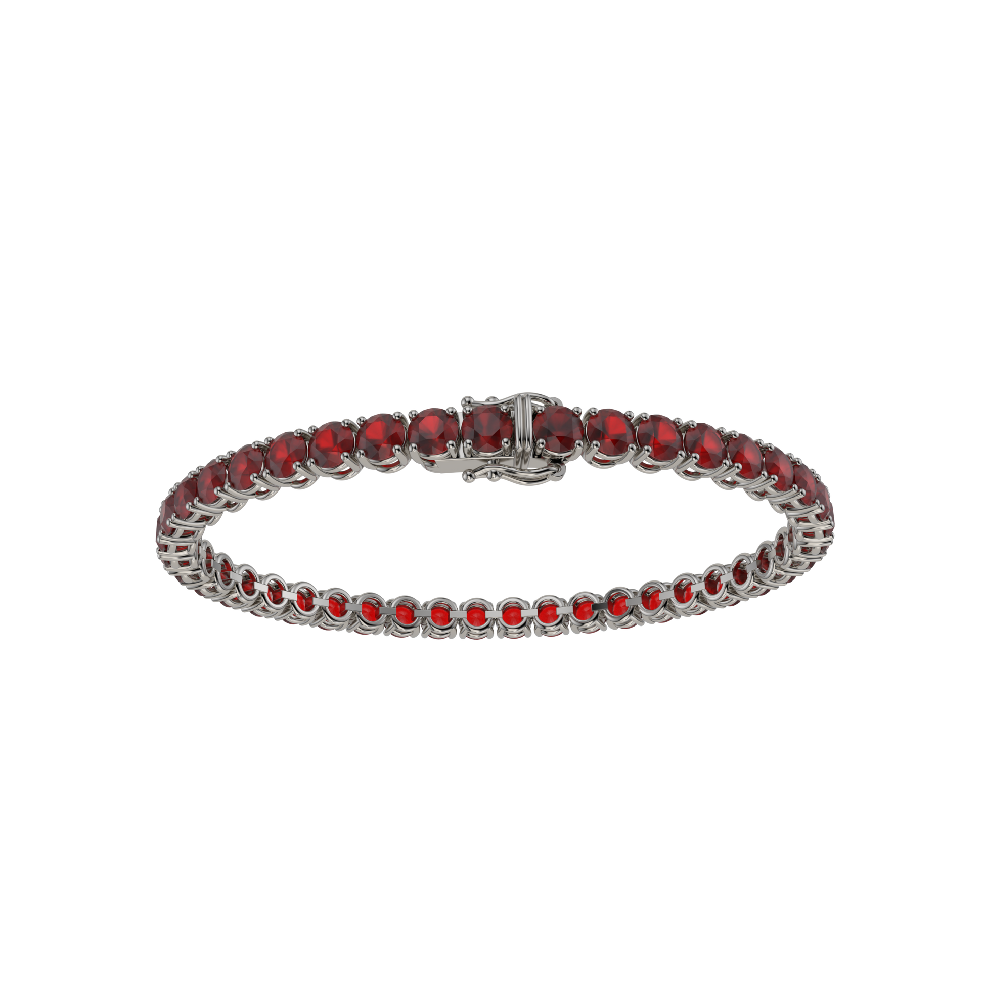 Bracelet with Ruby on a Black Gold