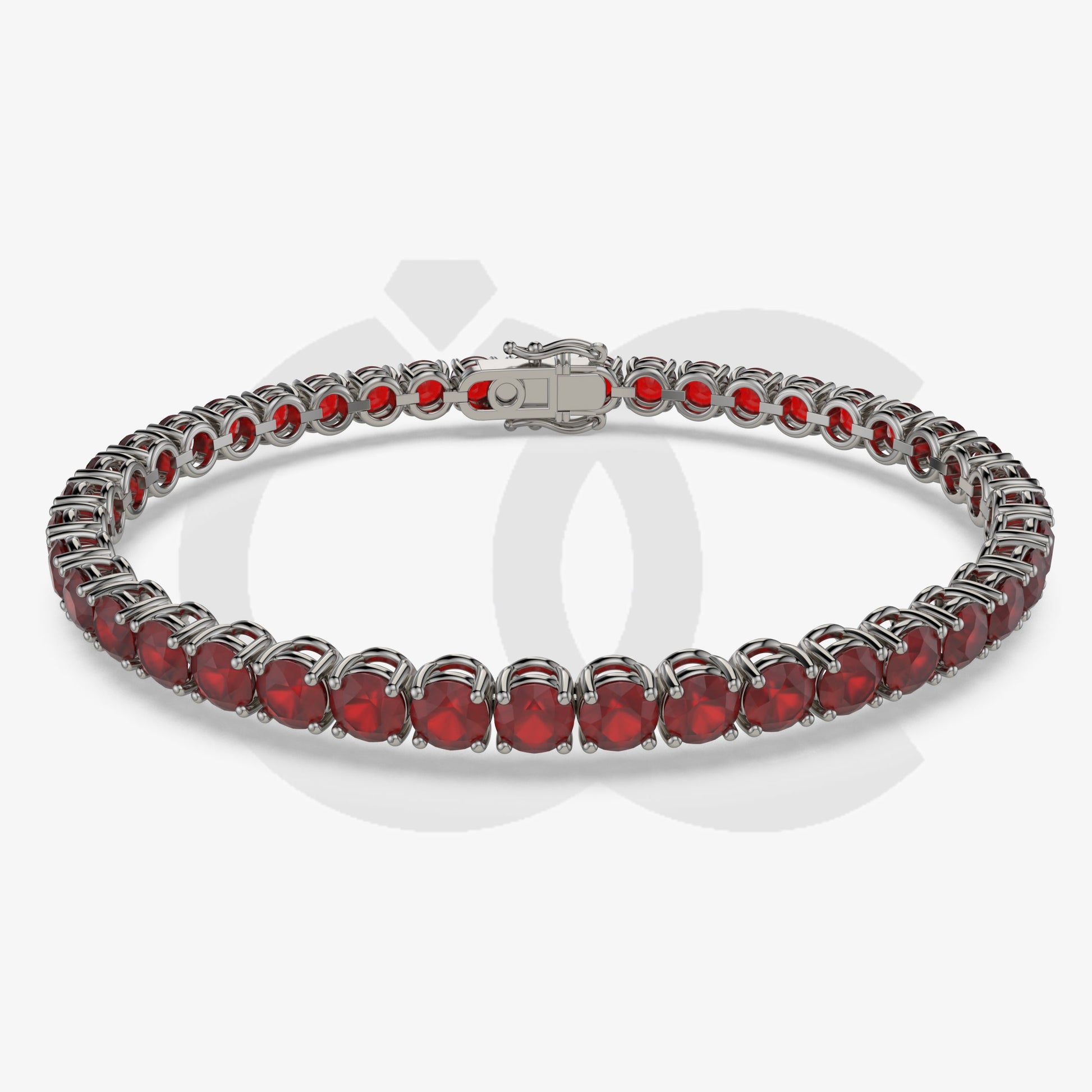 Bracelet with Ruby on a Black Gold