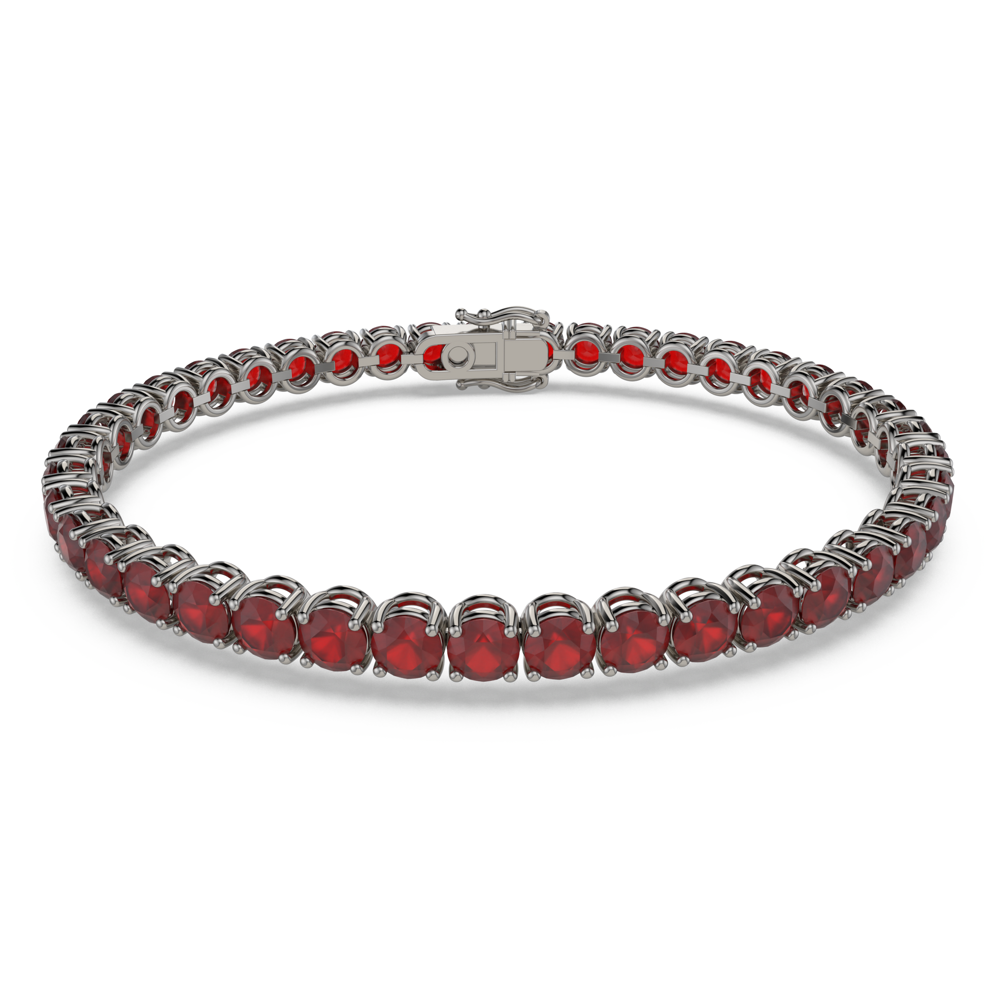 Bracelet with Ruby on a Black Gold